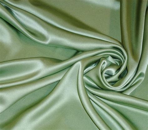 Silk Satin Fabric Sage Green Silk Supplies Fabric By Yard Silk Etsy