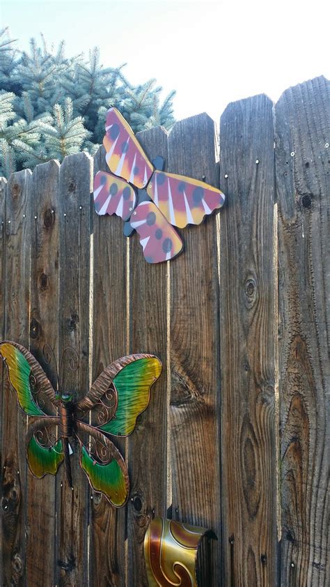 Fully functional in beautiful condition. DIY butterfly fan blades repurposed into garden art ...