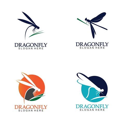 Dragonfly Logo Vector Icon 2495862 Vector Art At Vecteezy