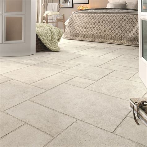 White Stone Effect Floor Tiles For Classic And Modern Designs Free