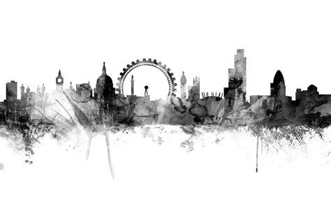 London Skyline Black Decorate With A Wall Mural Photowall