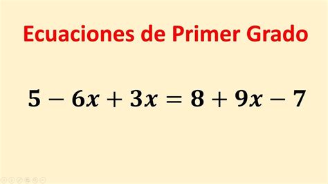 Ecuaciones De Primer Grado Con Fracciones Ejemplo Algebra Youtube Images