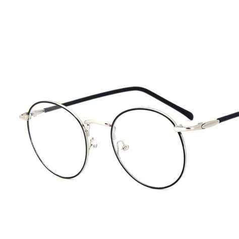 Round Thin Rim Fashion Vintageretro Metal Fullrim Optical Prescription