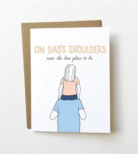 Cute Fathers Day Card From Daughter Dad Birthday Card Etsy Dad