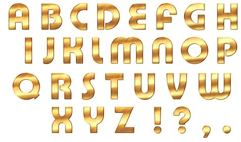 Download Alphabet Letters Gold Royalty Free Stock Illustration Image