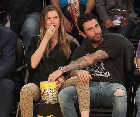 adam levine posts topless pic of his pregnant wife yowza indeed