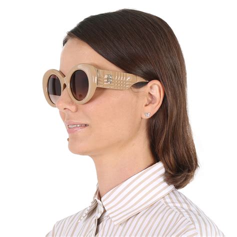 burberry margot brown gradient round ladies sunglasses be4370u 399013 49