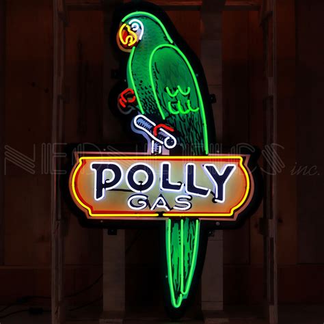 Polly Gas Neon Sign In Shaped Steel Can Neon Stock Signs Everything