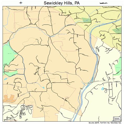 Sewickley Hills Pennsylvania Street Map 4269416