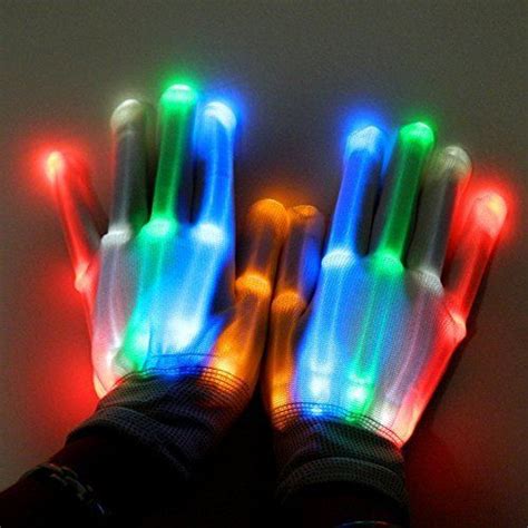 Bonachat Light Up For Raves 6 Modes Shiningglow Skeleton Gloves The