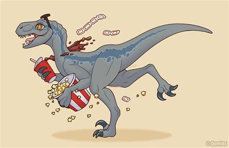 Raptor Runnin By Oomles Blue Jurassic World Jurassic Park World Jurassic Park Art