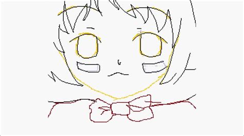 Drawing Anime Girl In Pikachu Hoodie In Paint With Mouse
