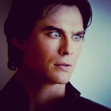 Damon Salvatore Black And White Blood Vampire Diaries Ian Somerhalder