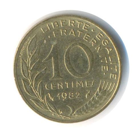 Vintage Coin France 10 Centimes 1982 By Jmcvintagecards On Etsy French