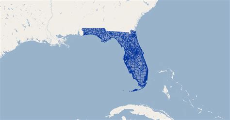Florida Zip Code Areas Gis Map Data State Of Florida Koordinates