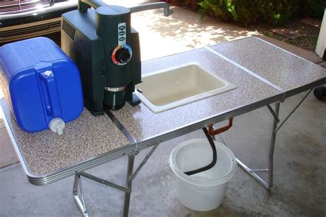 This kitchen model helps you cut unnecessary spending on eating and drinking. Outdoor sink project | Outdoor sinks, Camping camper, Camping
