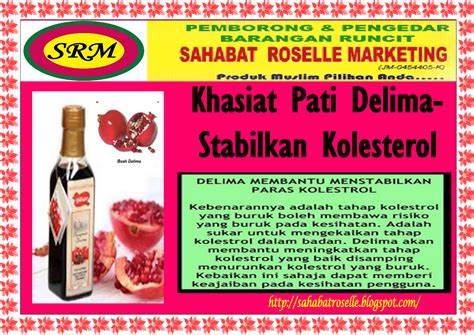 Sebagai informasi jika buah delima merah atau red pomegranate memilki julukan super. Sahabat Roselle Marketing: JUS DELIMA GULSAN RM19.00