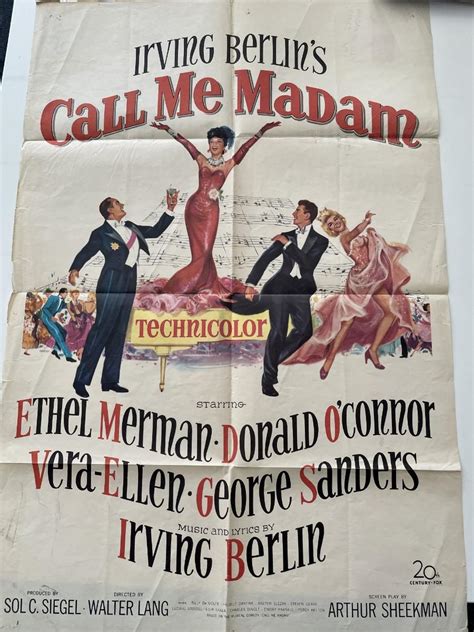 Call Me Madam 1953 Vintage Movie Poster