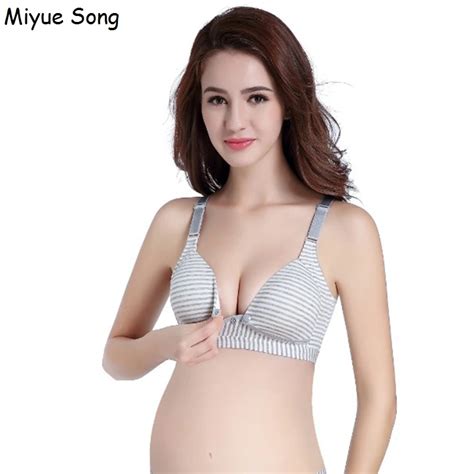 Maternity Nursing Bras Open Button Cotton Breastfeeding Lingerie Pregnant Women Clothing Breast