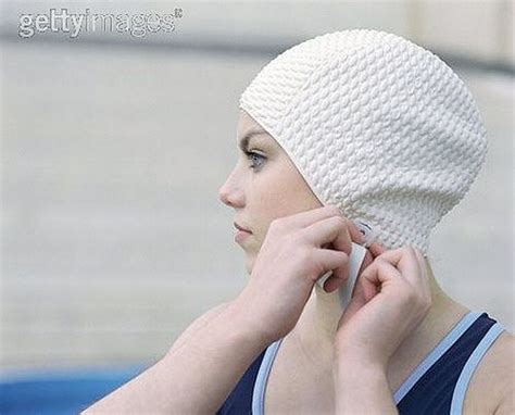 Vintage Swim Rubber Gloves Swim Caps Head Covering Bathing Knitted