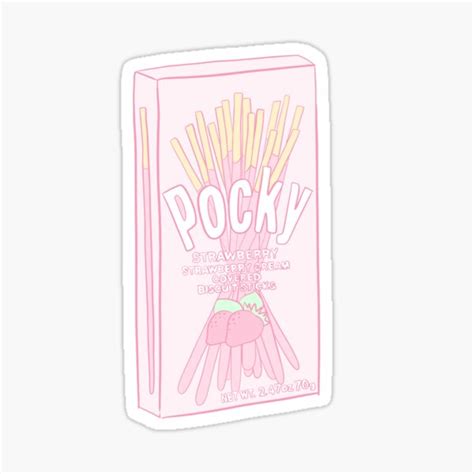 Anime Sticker Japanese Snacks Stickers Pocky Sticker Aesthetic Pink