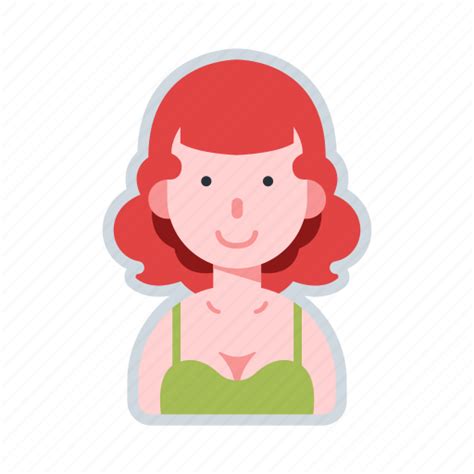 Adult Avatar Character Redhead Woman Icon Download On Iconfinder
