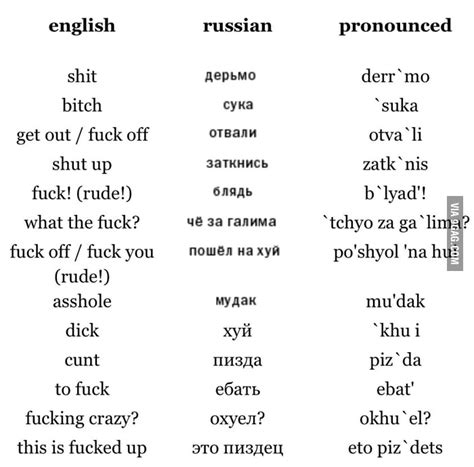 Russian Swear Words Youre Welcome 9gag