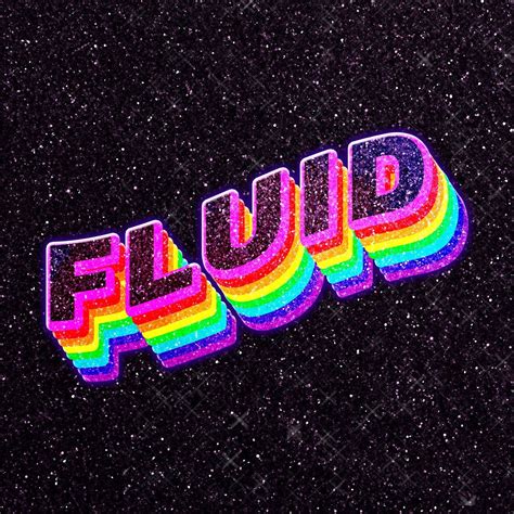 Fluid Word Rainbow 3d Typography Free Image By Karn