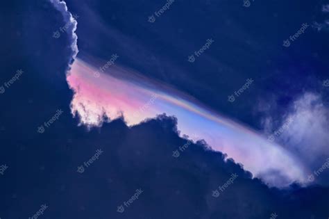 Premium Photo Beautiful Sky With Fire Rainbow Cloud