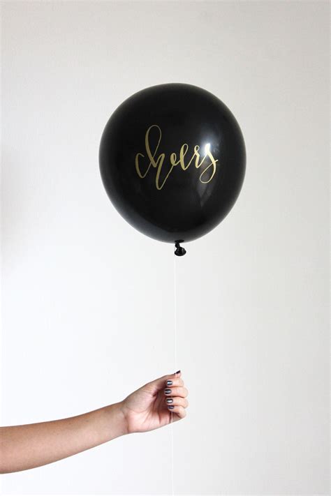 Cheers Calligraphy Balloons Cheer Party Black Balloons Party Balloons