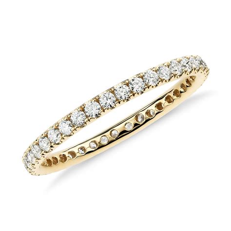 Riviera Pavé Diamond Eternity Ring In 18k Yellow Gold 12 Ct Tw