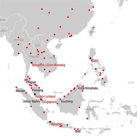 Air Asia Route Map Apeadero