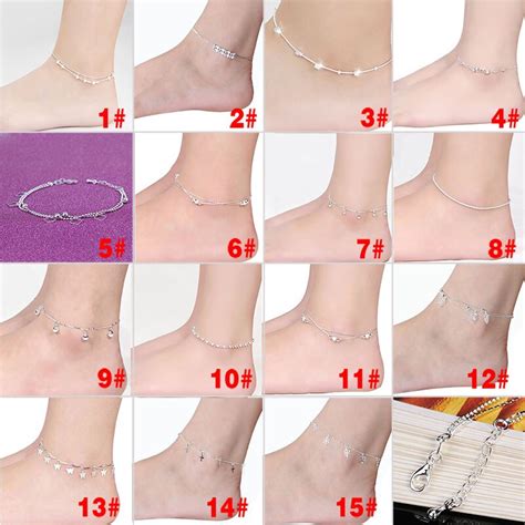 Women Silver Plated Anklet Bead Ankle Bracelet Fashion Anklets For Women New Foot Jewelry Body