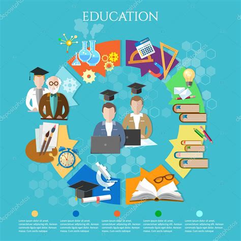 Education Infographic Open Book Of Knowledge Stock Vector Image By