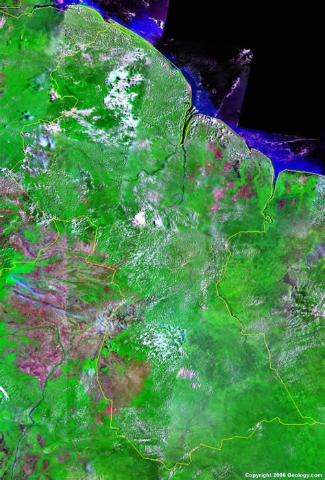 Guyana Map And Satellite Image