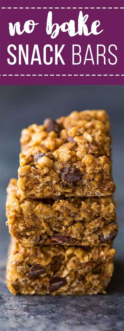 These No Bake Healthy Snack Bars Are The Perfect Way To Satisfy Your