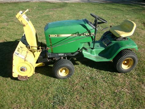 John Deere 160 Riding Mower Lawn Tractor With Snow Blower Ronmowers