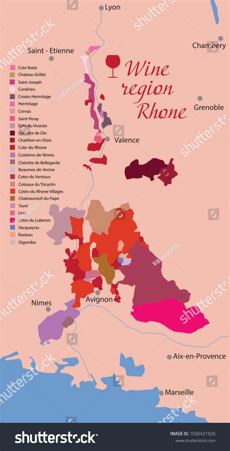 Rhone Wine Regions Over 5 Royalty Free Licensable Stock Vectors