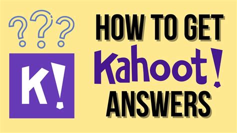How To Get Kahoot Answers Youtube