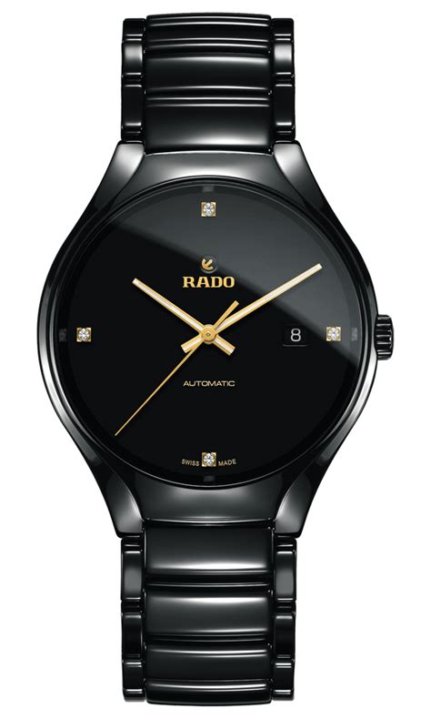 Rado True Automatic Diamonds 40mm Black Ceramic Mens Watch R27056712