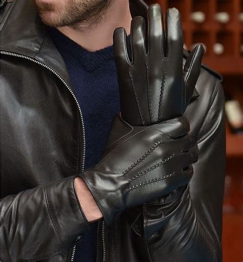 Men Cold Weather Gloves Mens Dress Leather Gloves Sv