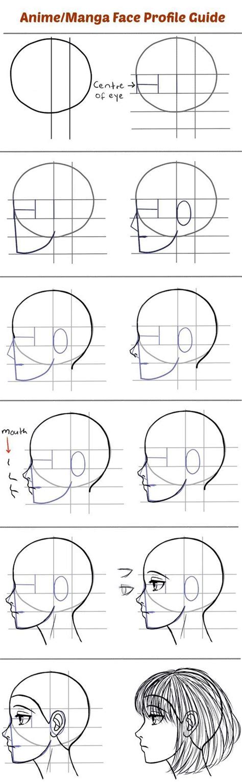 How To Draw The Side Of A Face In Manga Style Guided Drawing Drawing