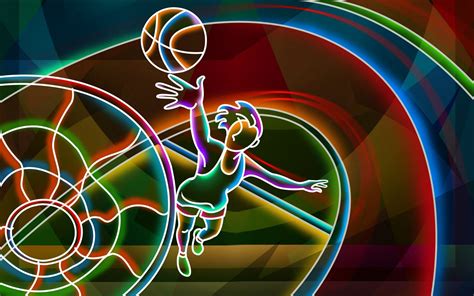 Download Strictly Wallpaper Neon Wallpapers Colorful Basketball