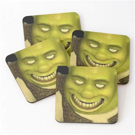 Shrek Meme Coasters Set Of For Sale By Basakyavuz Redbubble