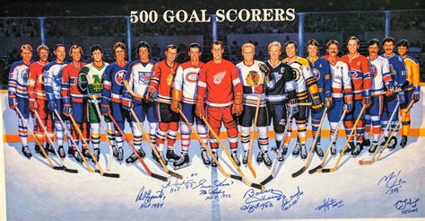 Nhl 500 Goal Scorers Lithograph Poster Goals Vintage Posters Nhl