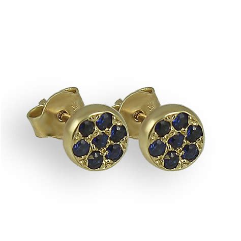 Tiny Sapphire Studs Earrings Blue Sapphire Earrings Small Etsy Israel