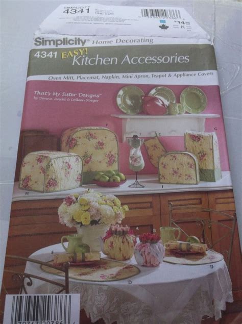 Pattern Simplicity Kitchen Accessories 4341 Home Decorating Appliance