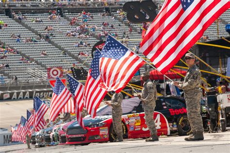 Patriotism display at Dover International Speedway, Delaware image ...