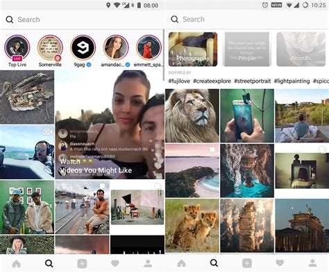 Instagram Testing New Layout For Its Explore Tab With Categorized Content