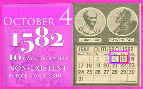 Year 1582 Calendar